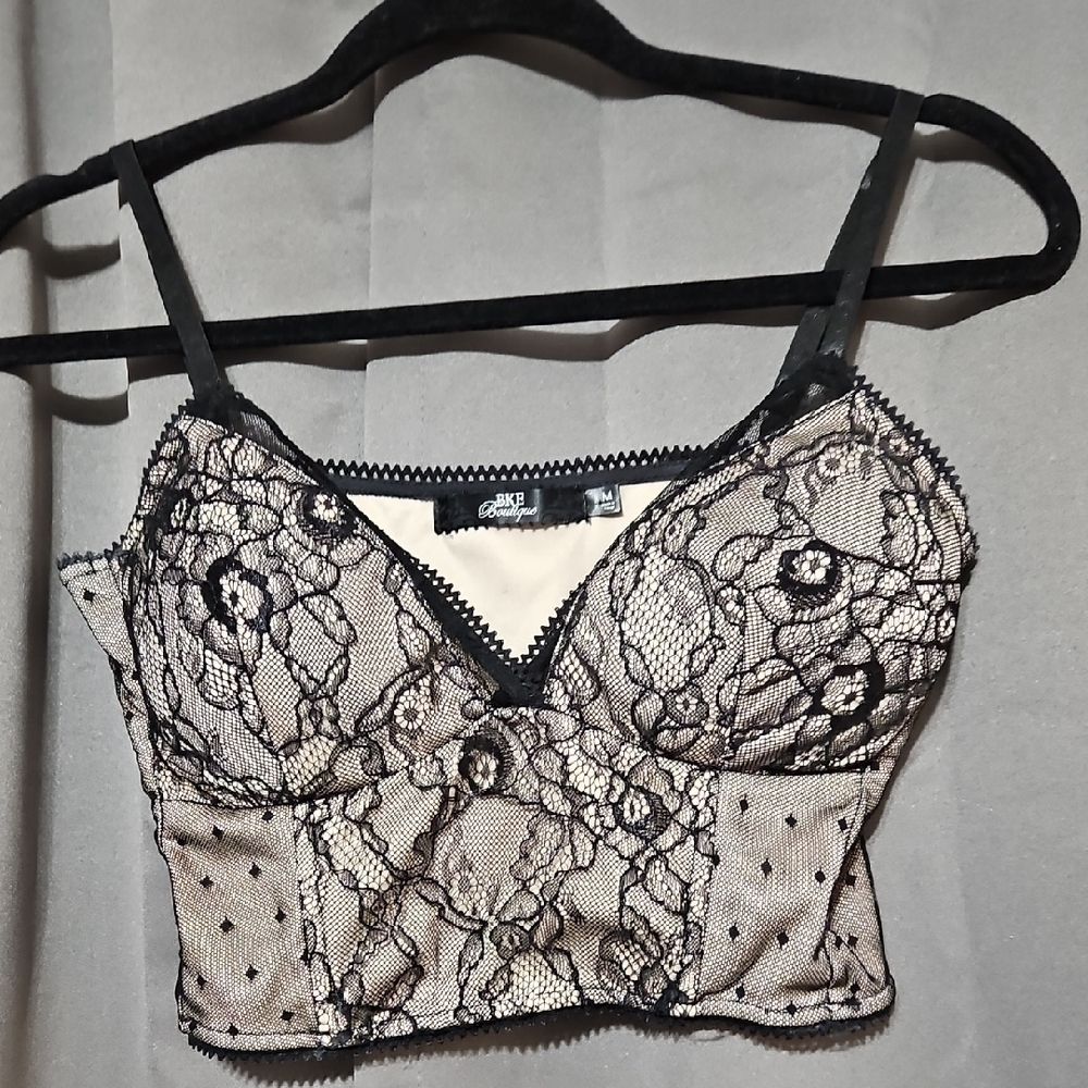 BKE Black Lace Top
